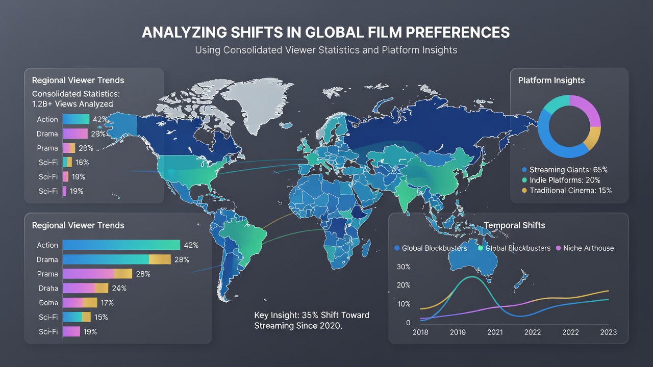 Illustration of streaming platform data insights on film preferences