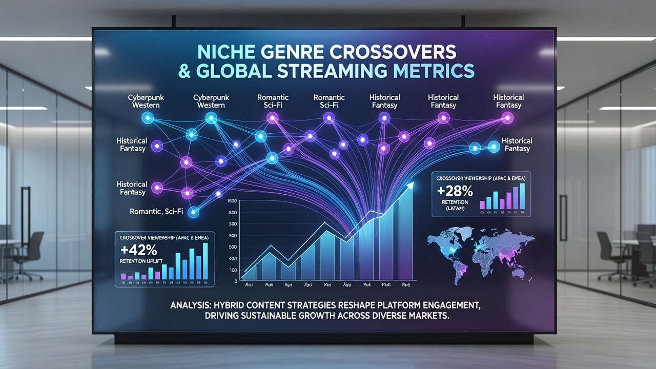 Chart showing regional viewer metric changes from genre hybrids